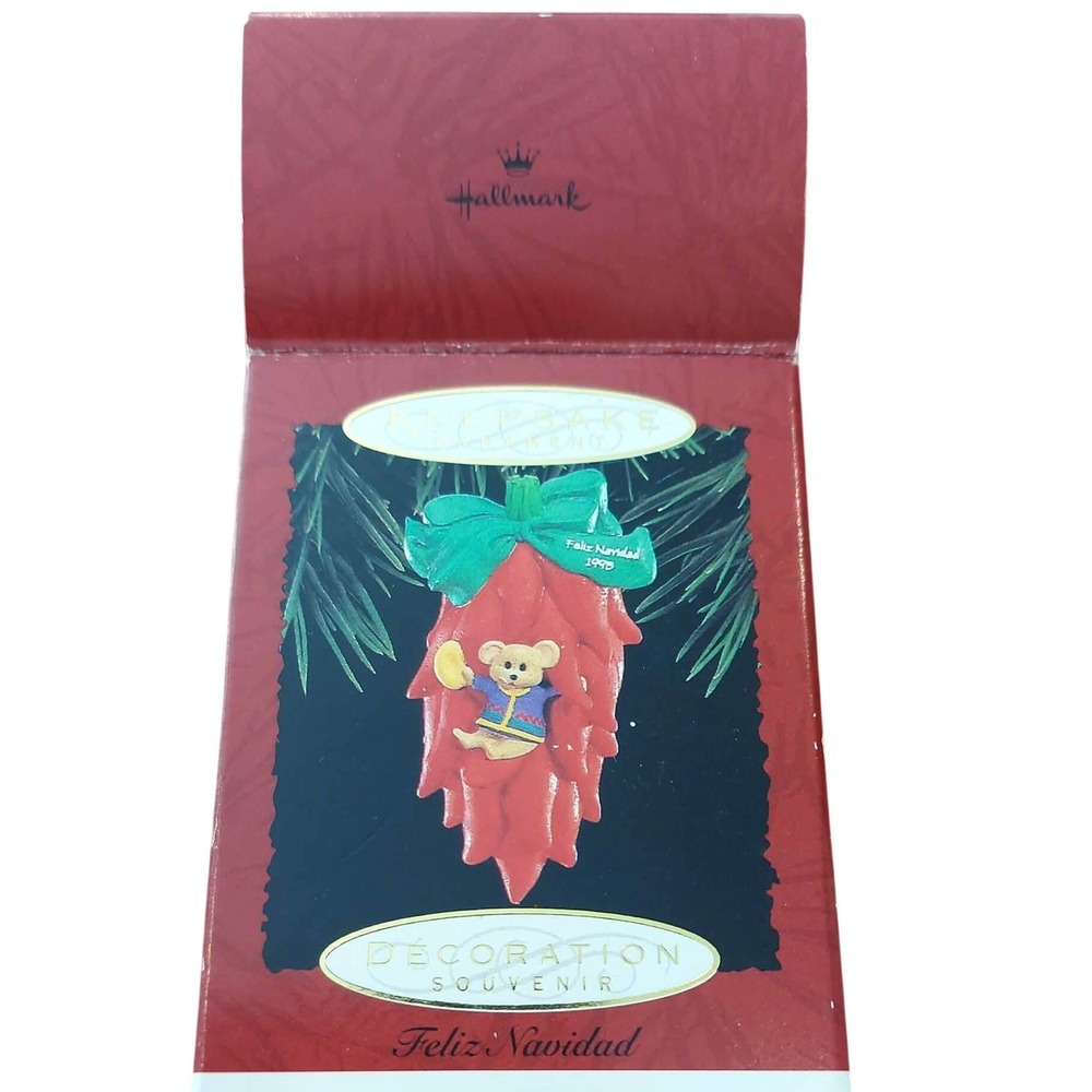 Hallmark Keepsake Ornament Feliz Navidad 1995 Mouse in Chile Pepper QX5869 Boxed